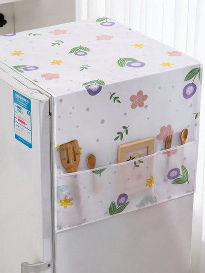 Fridge + Oven Cover With 6 Pockets Organizer
