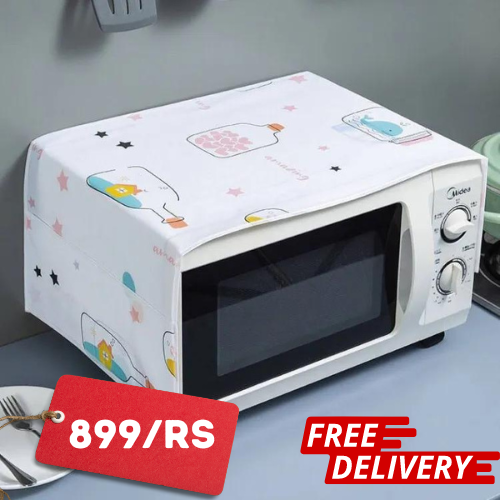 Waterproof Microwave Oven Cover With Side Pockets